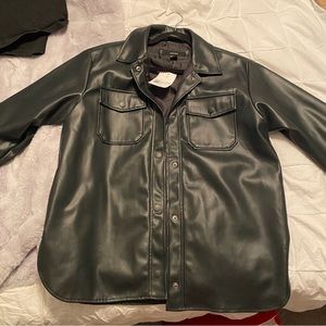 Black Leather Shacket Size Small